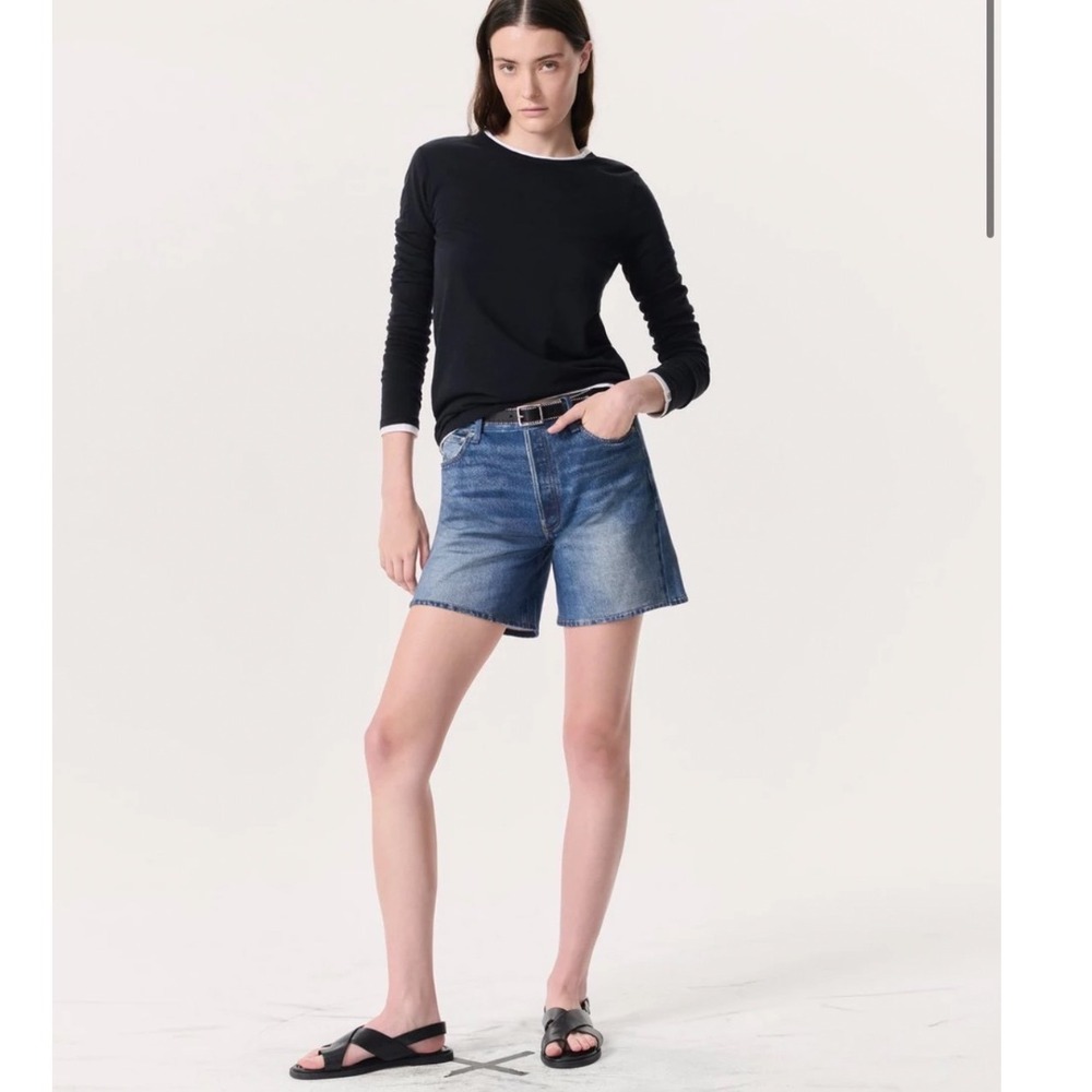 Rag & Bone Miramar Kaia Shorts Cosmos Cotton Terry Denim Print Size 27 NEW